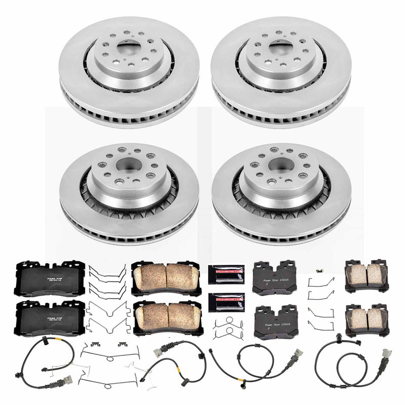 Power Stop KOE5827 Autospecialty 1-Click Daily Driver Front And Rear Brake Kit for 2010-2017 Lexus LS460 Base, L All Wheel Drive product image