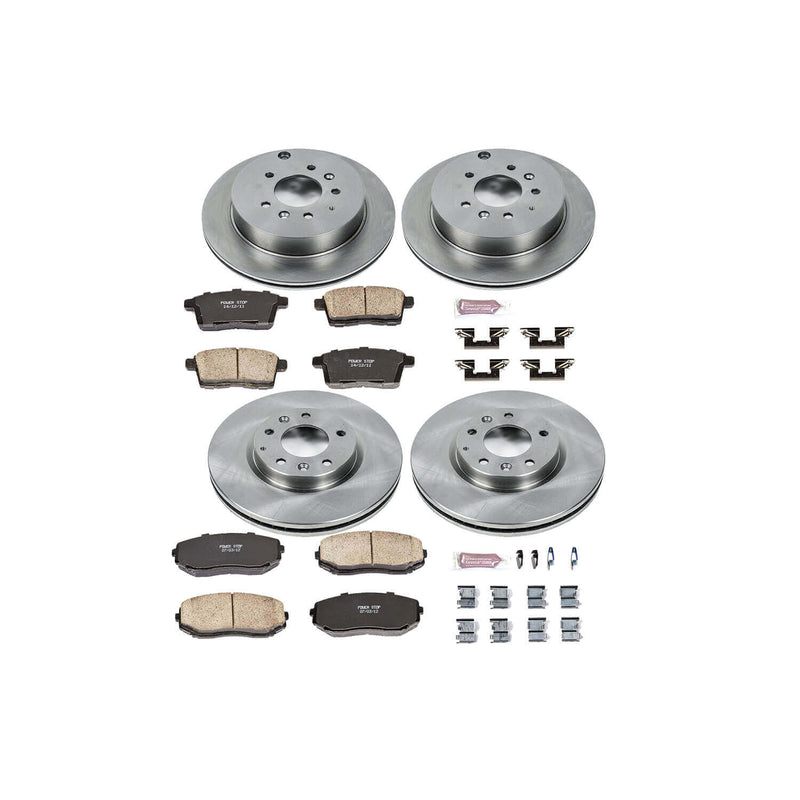 Power Stop KOE5829 Autospecialty - 1-Click Daily Driver Brake Kits (Front And Rear) for 2007-2012 Mazda CX-7 product image