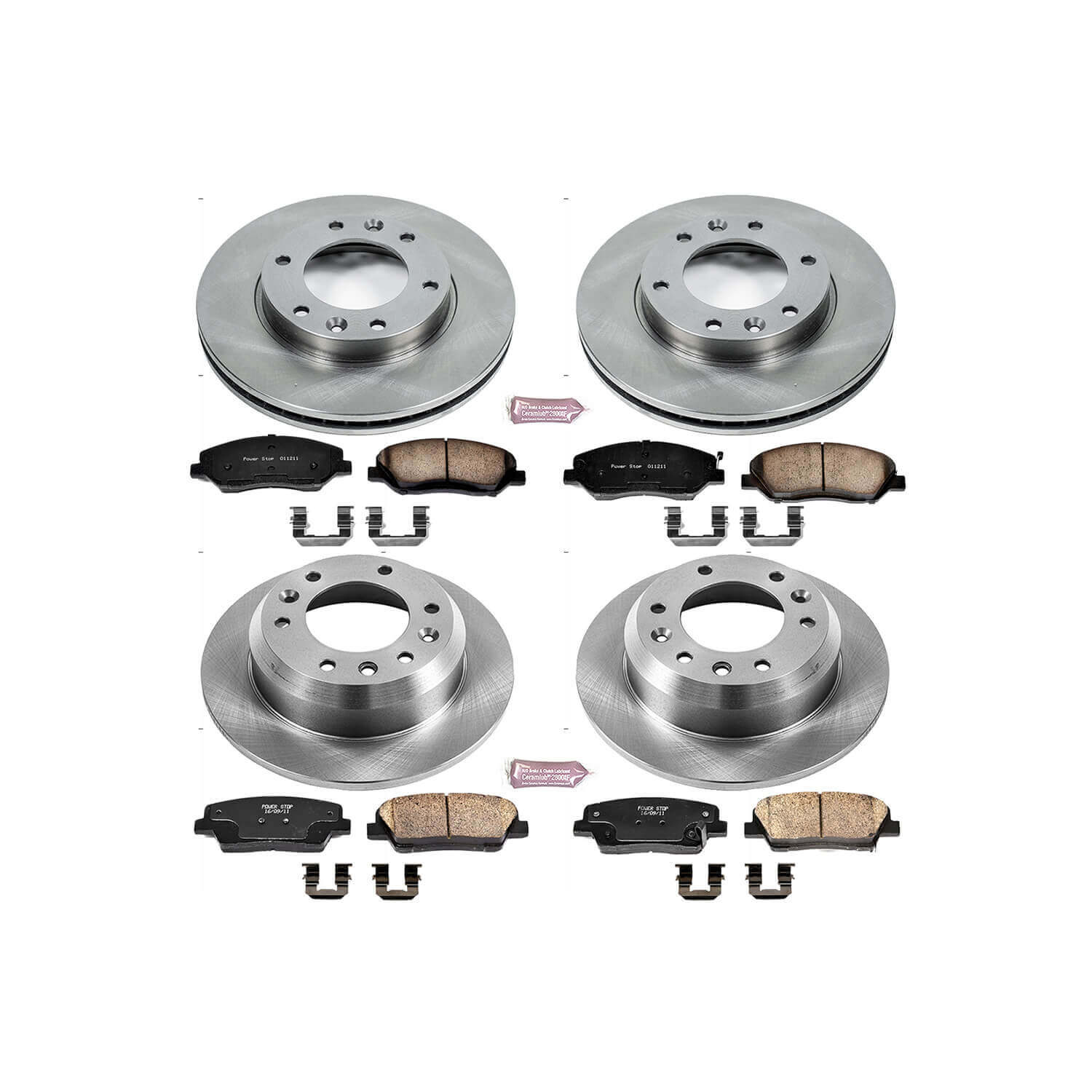 Power Stop KOE5831 Autospecialty 1-Click Daily Driver Front And Rear Brake Kit for 2007-2014 Hyundai Entourage product image