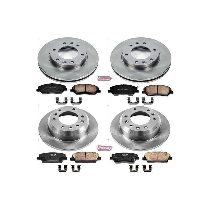Power Stop KOE5831 Autospecialty 1-Click Daily Driver Front And Rear Brake Kit for 2007-2014 Hyundai Entourage product image
