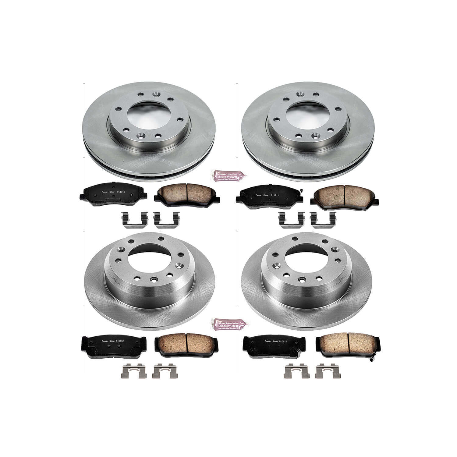 Power Stop KOE5832 Autospecialty 1-Click Daily Driver Front And Rear Brake Kit for 2006-2007 Hyundai Entourage product image