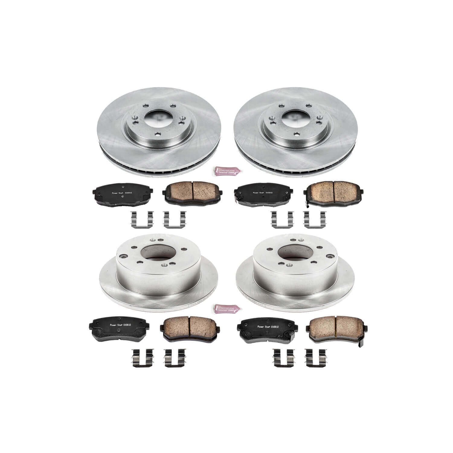 Power Stop KOE5838 Autospecialty - 1-Click Daily Driver Brake Kits (Front And Rear) for 2010-2013 Kia Forte product image