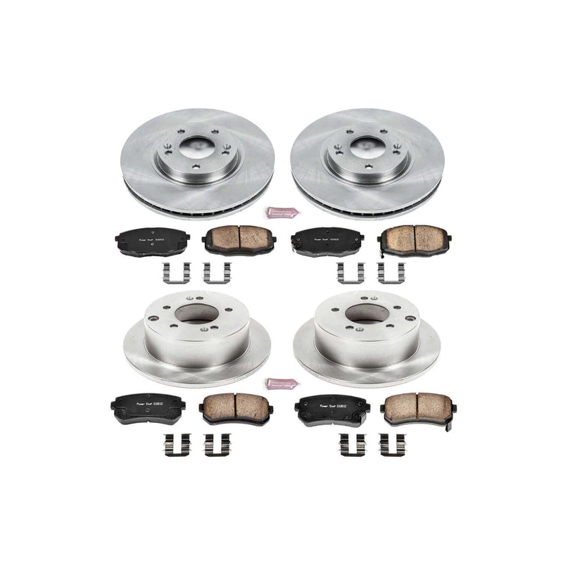 Power Stop KOE5838 Autospecialty - 1-Click Daily Driver Brake Kits (Front And Rear) for 2010-2013 Kia Forte product image