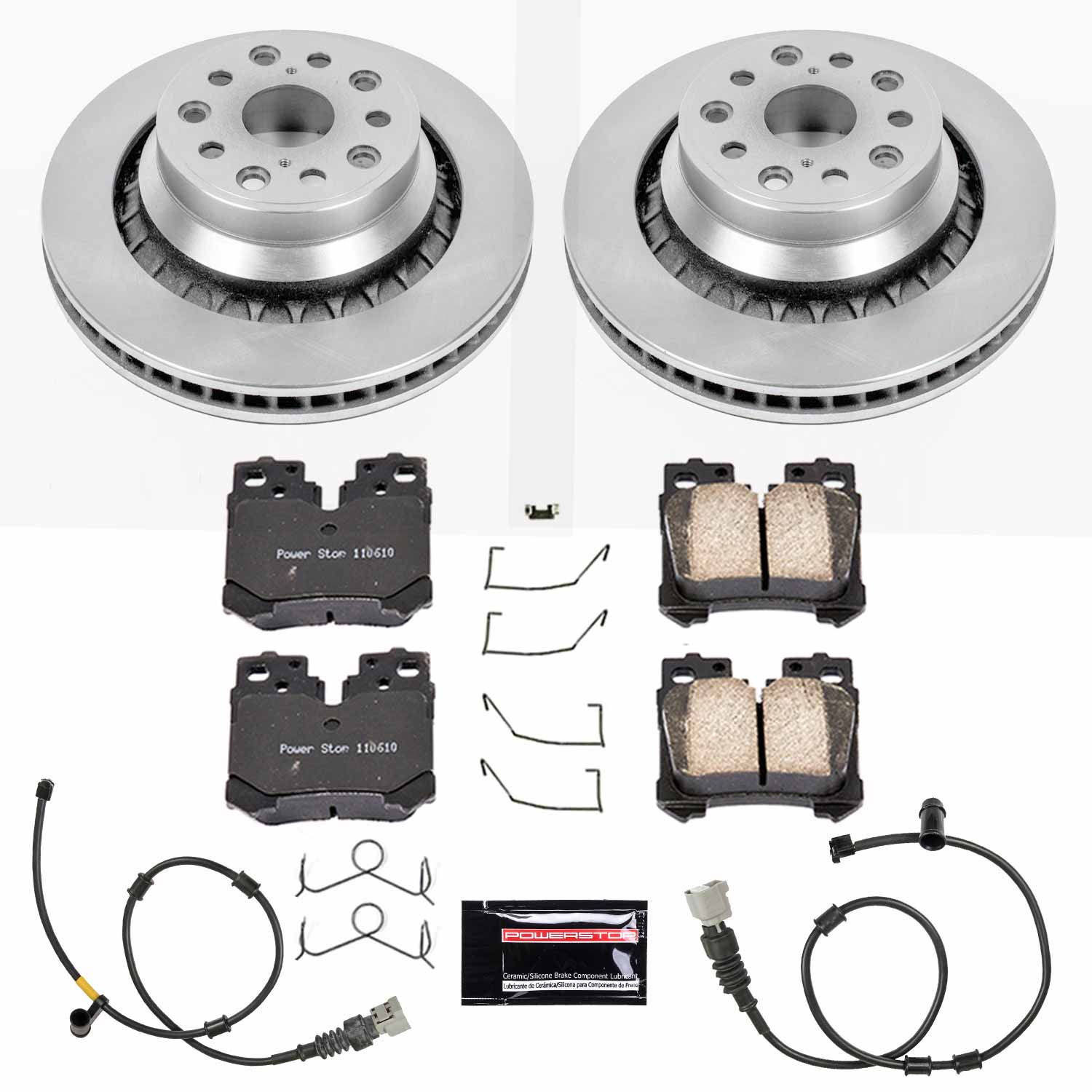 Power Stop KOE5841 Autospecialty 1-Click Daily Driver Rear Brake Kit for 2010-2012 Lexus LS460 Base, L All Wheel Drive, Rear Wheel Drive product image