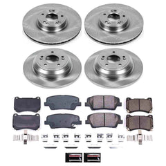 Power Stop KOE5844 Autospecialty - 1-Click Daily Driver Brake Kits (Front And Rear) for 2009 Hyundai Genesis product image