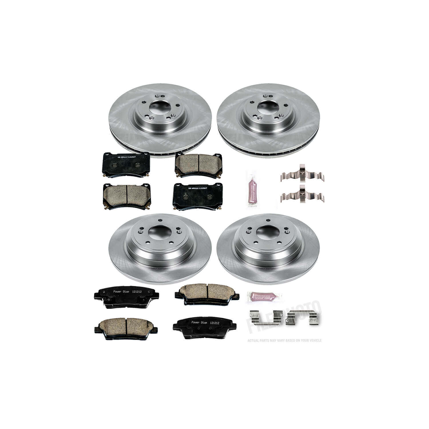 Power Stop KOE5845 Autospecialty - 1-Click Daily Driver Brake Kits (Front And Rear) for 2010-2014 Hyundai Genesis product image