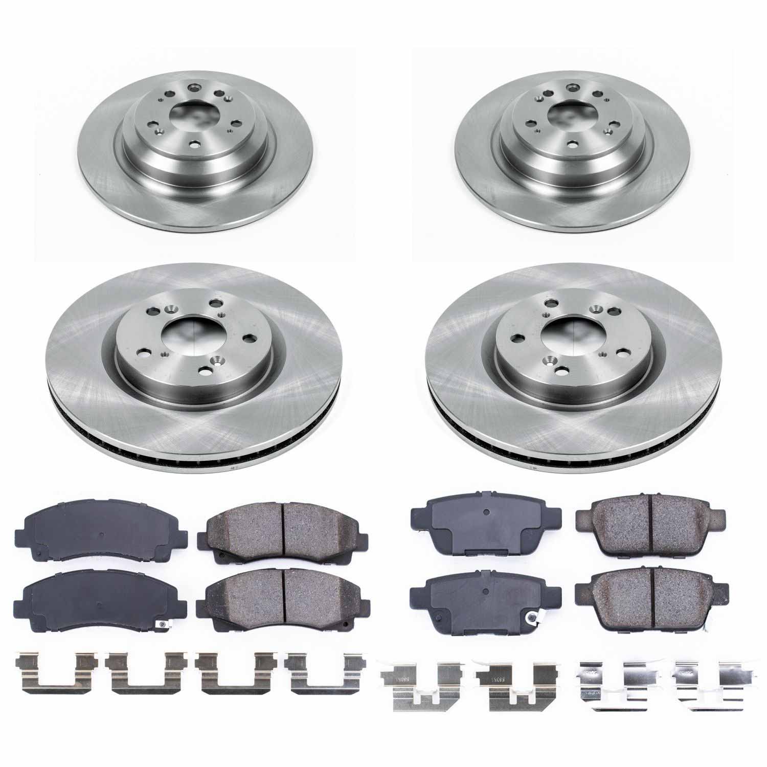 Power Stop KOE5856 Autospecialty - 1-Click Daily Driver Brake Kits (Front And Rear) for 2009-2014 Acura Tl product image