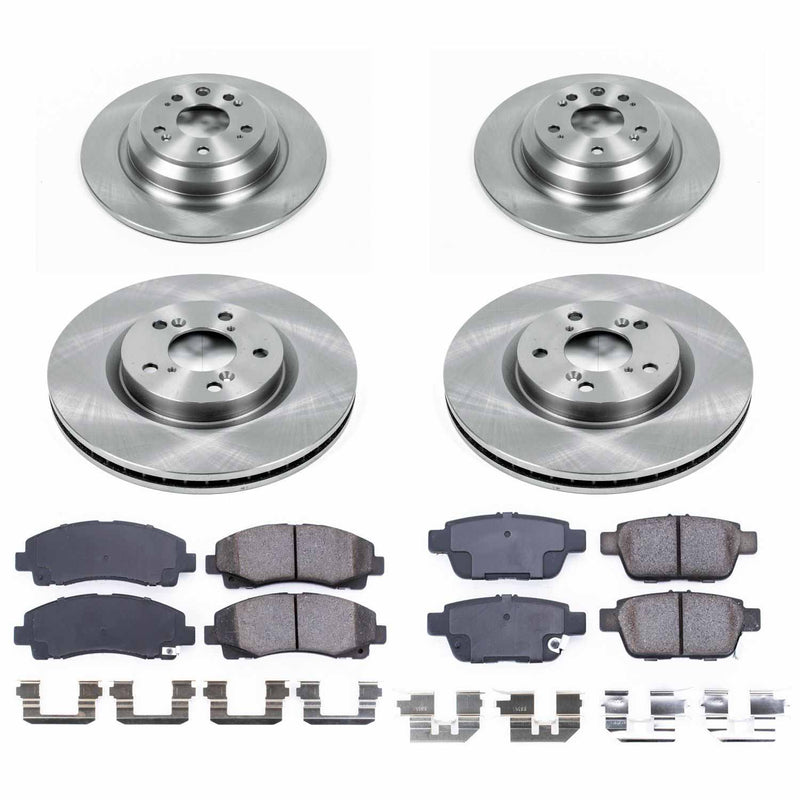 Power Stop KOE5856 Autospecialty - 1-Click Daily Driver Brake Kits (Front And Rear) for 2009-2014 Acura Tl product image
