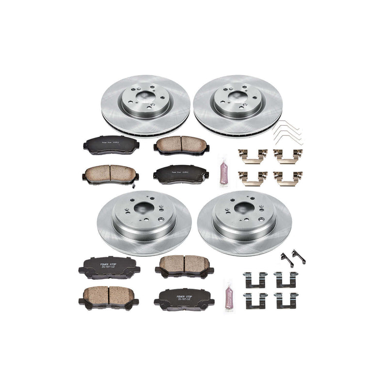 Power Stop KOE5858 Autospecialty - 1-Click Daily Driver Brake Kits (Front And Rear) for 2011-2014 Honda Odyssey product image