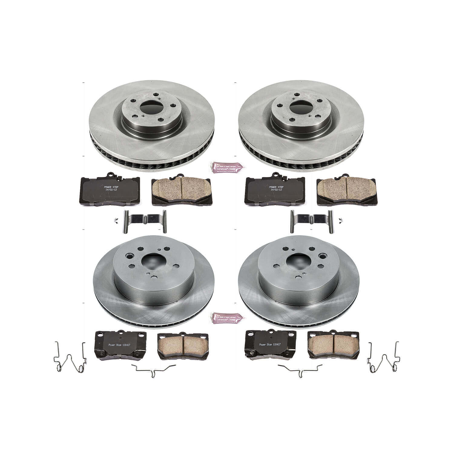 Power Stop KOE5869 Autospecialty - 1-Click Daily Driver Brake Kits (Front And Rear) for 2009-2011 Lexus GS350 product image