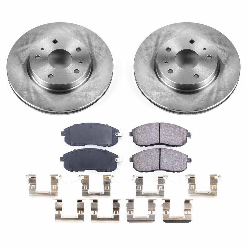 Power Stop KOE5887 Autospecialty 1-Click Daily Driver Plain Rotor Front Brake Kit for 2007-2013 Suzuki SX4 product image