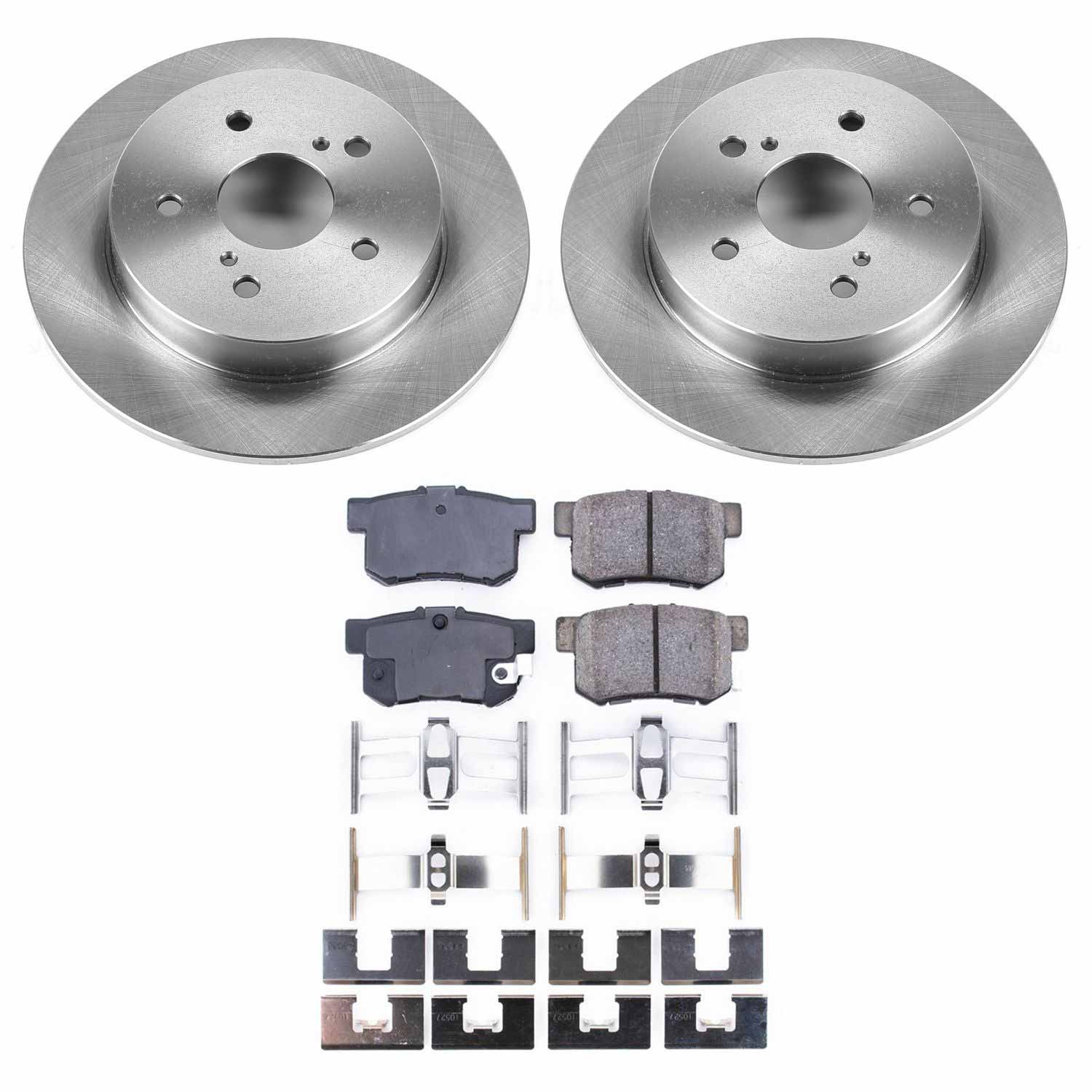 Power Stop KOE5889 Autospecialty 1-Click Daily Driver Plain Rotor Rear Brake Kit for 2007-2013 Suzuki SX4 product image