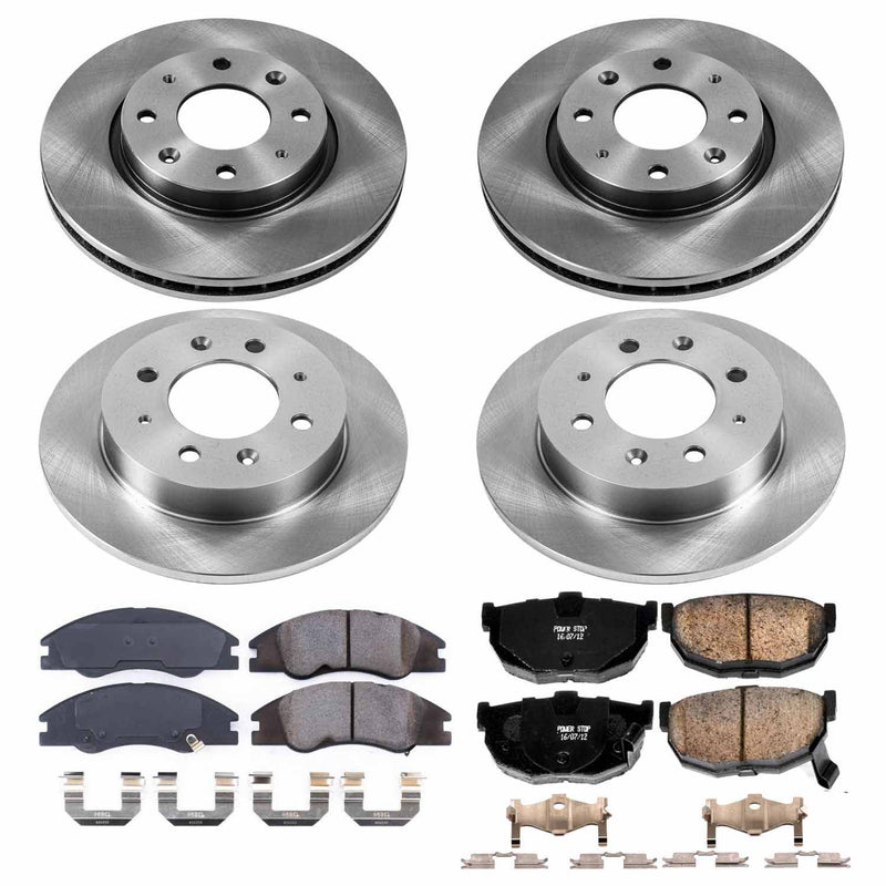 Power Stop KOE5904 Autospecialty 1-Click Daily Driver Front And Rear Brake Kit for 2004-2009 Kia Spectra product image