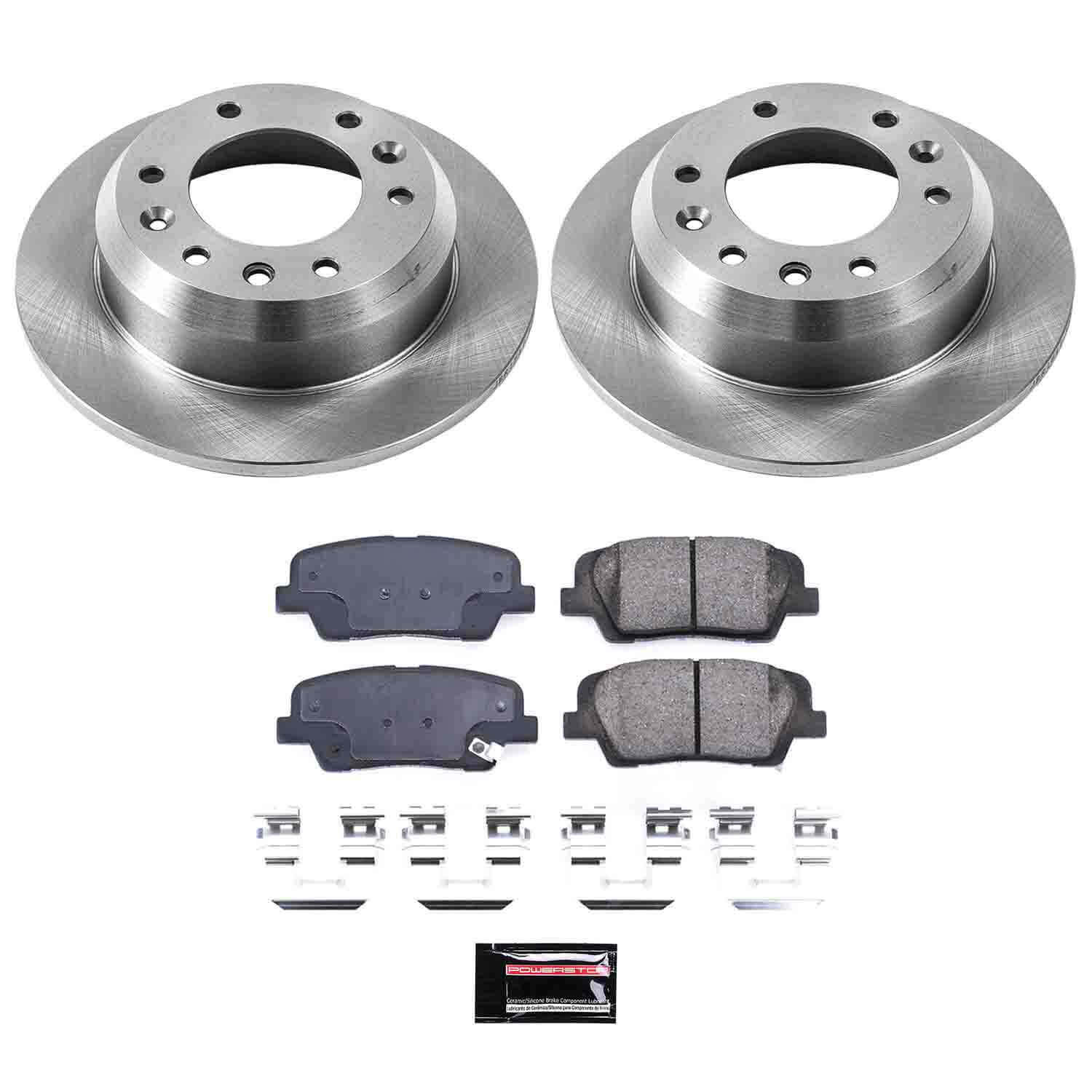 Power Stop KOE5906 Autospecialty 1-Click Daily Driver Plain Rotor Rear Brake Kit for 2007-2014 Hyundai Entourage product image