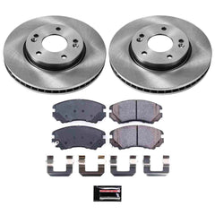 Power Stop KOE5913 Autospecialty 1-Click Daily Driver Plain Rotor Front Brake Kit for 2010-2011 Kia Soul product image