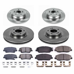 Power Stop KOE5922 Autospecialty 1-Click Daily Driver Front And Rear Pad And Rotor Kit for 2009 Hyundai Genesis product image