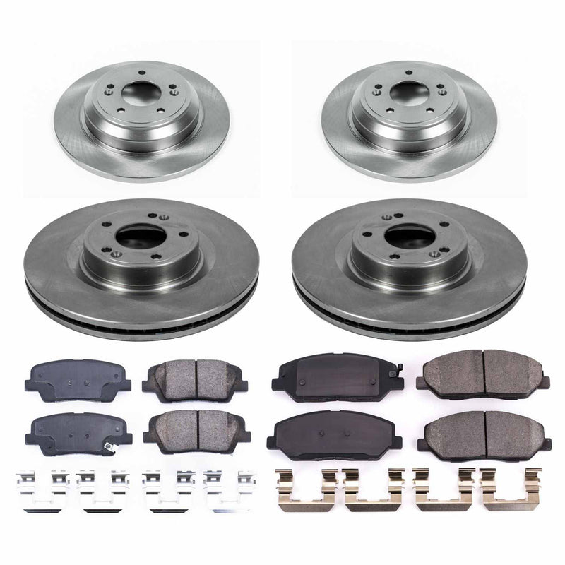 Power Stop KOE5922 Autospecialty 1-Click Daily Driver Front And Rear Pad And Rotor Kit for 2009 Hyundai Genesis product image