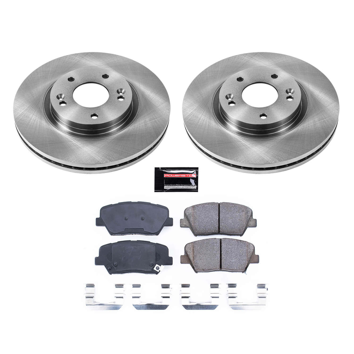 Power Stop KOE5926 Autospecialty 1-Click Daily Driver Plain Rotor Front Brake Kit for 2010-2013 Hyundai Santa Fe product image