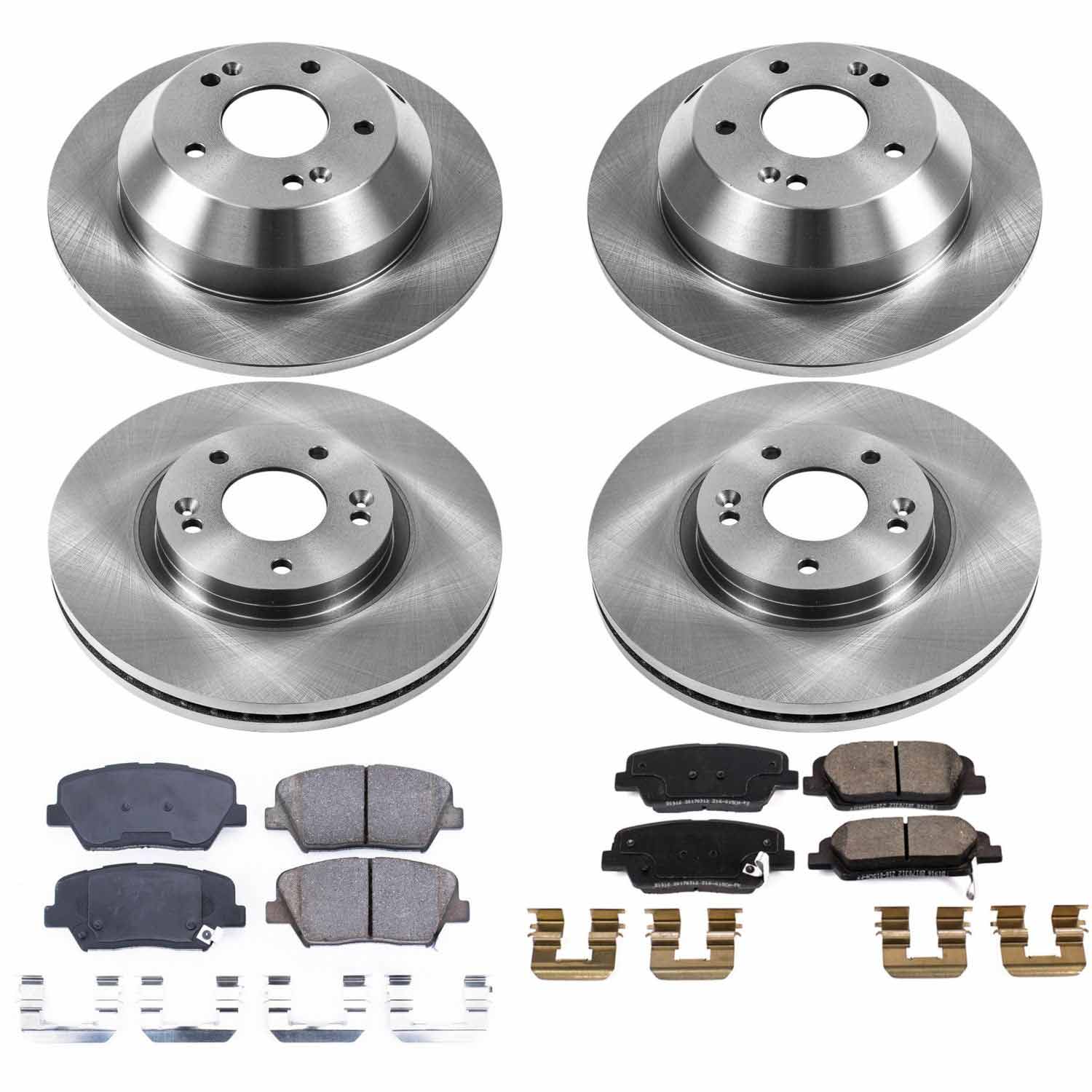 Power Stop KOE5927 Autospecialty 1-Click Daily Driver Front And Rear Brake Kit for 2010-2013 Hyundai Santa Fe product image