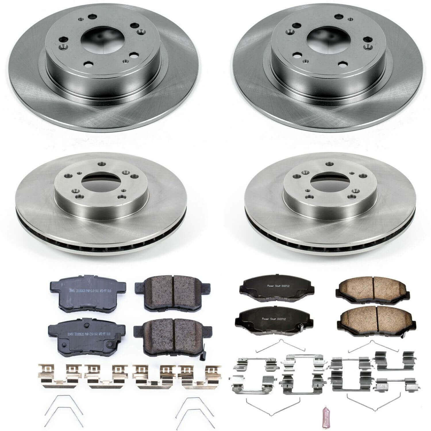 Power Stop KOE5934 Autospecialty - 1-Click Daily Driver Brake Kits (Front And Rear) for 2011-2012 Honda Accord product image