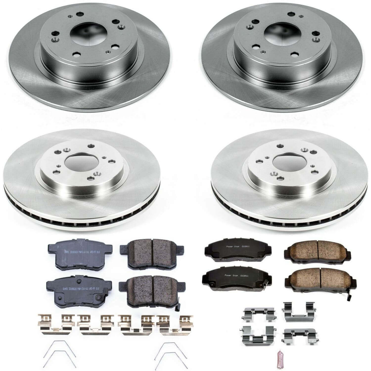 Power Stop KOE5935 Autospecialty - 1-Click Daily Driver Brake Kits (Front And Rear) for 2011 Honda Accord product image