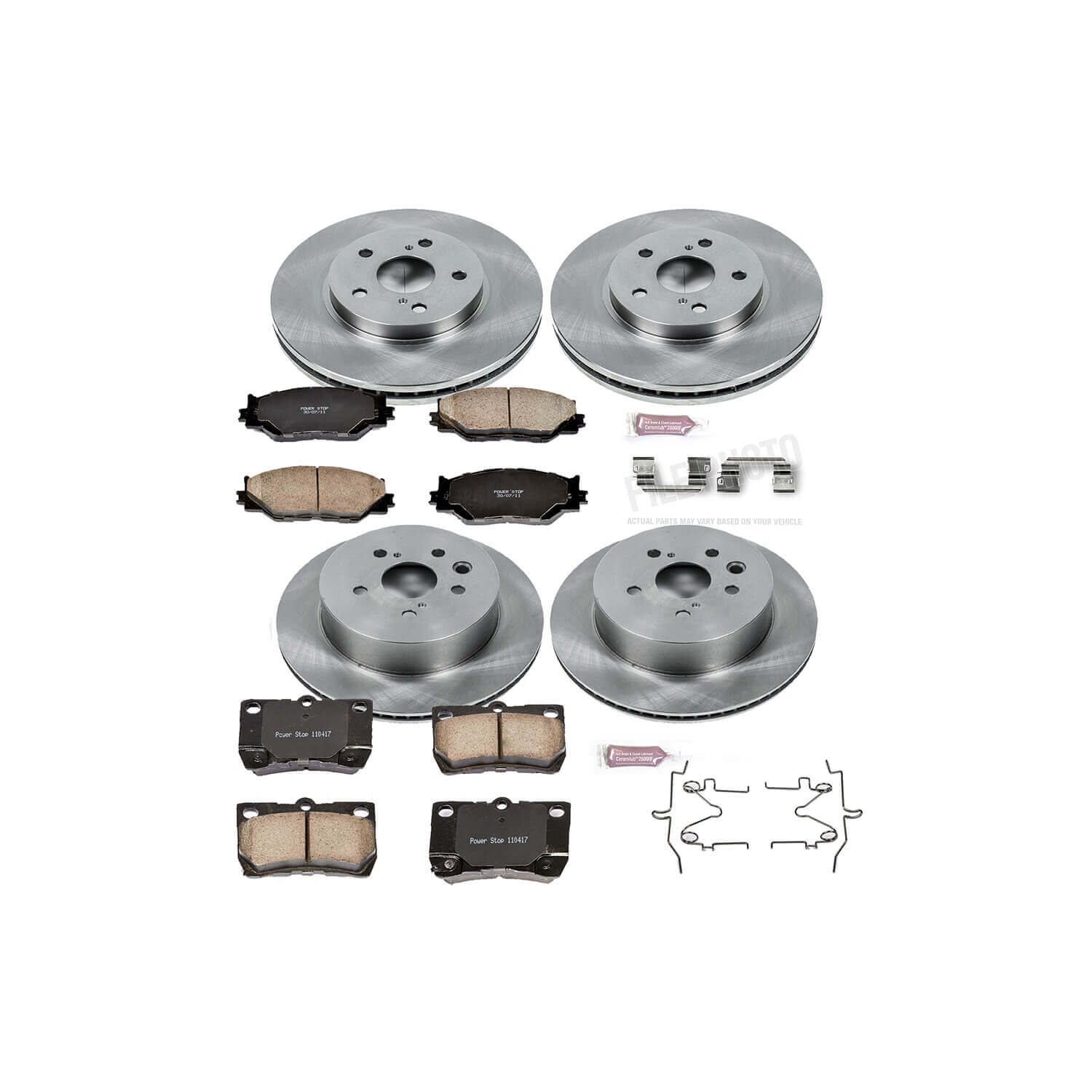 Power Stop KOE5937 Autospecialty - 1-Click Daily Driver Brake Kits (Front And Rear) for 2010-2013 Lexus IS250 product image