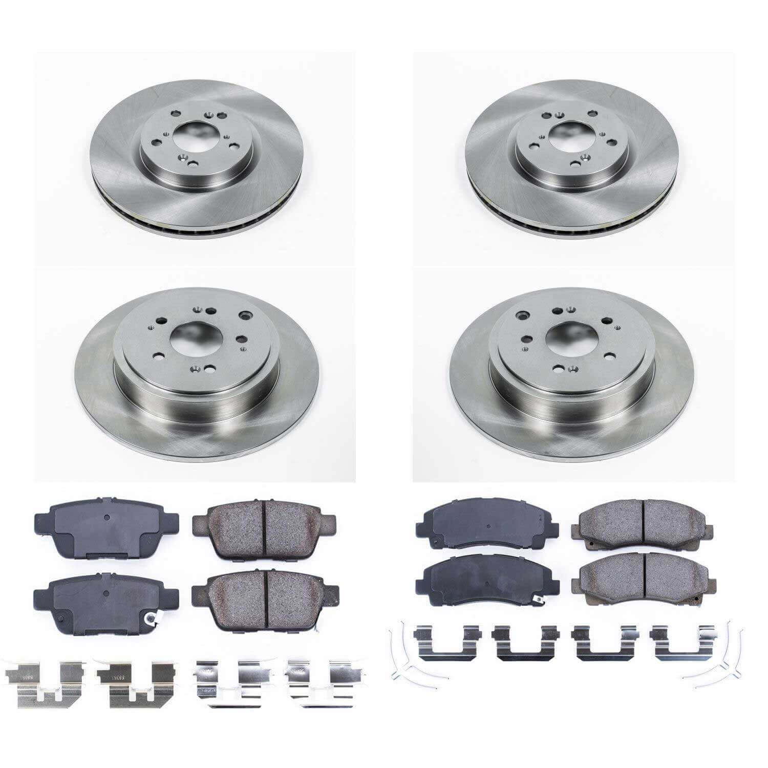 Power Stop KOE5940 Autospecialty - 1-Click Daily Driver Brake Kits (Front And Rear) for 2012-2014 Honda Ridgeline product image