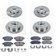 Power Stop KOE5940 Autospecialty - 1-Click Daily Driver Brake Kits (Front And Rear) for 2012-2014 Honda Ridgeline product image
