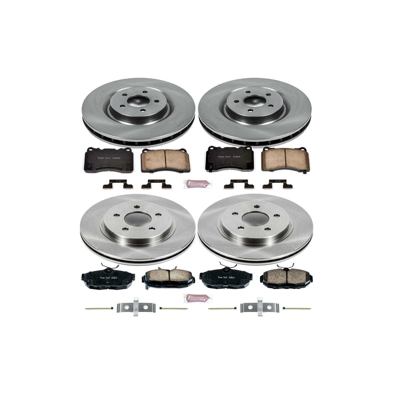 Power Stop KOE5942 Autospecialty - 1-Click Daily Driver Brake Kits (Front And Rear) for 2012 Ford Mustang product image