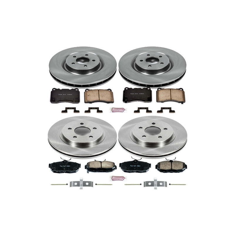 Power Stop KOE5942 Autospecialty - 1-Click Daily Driver Brake Kits (Front And Rear) for 2012 Ford Mustang product image