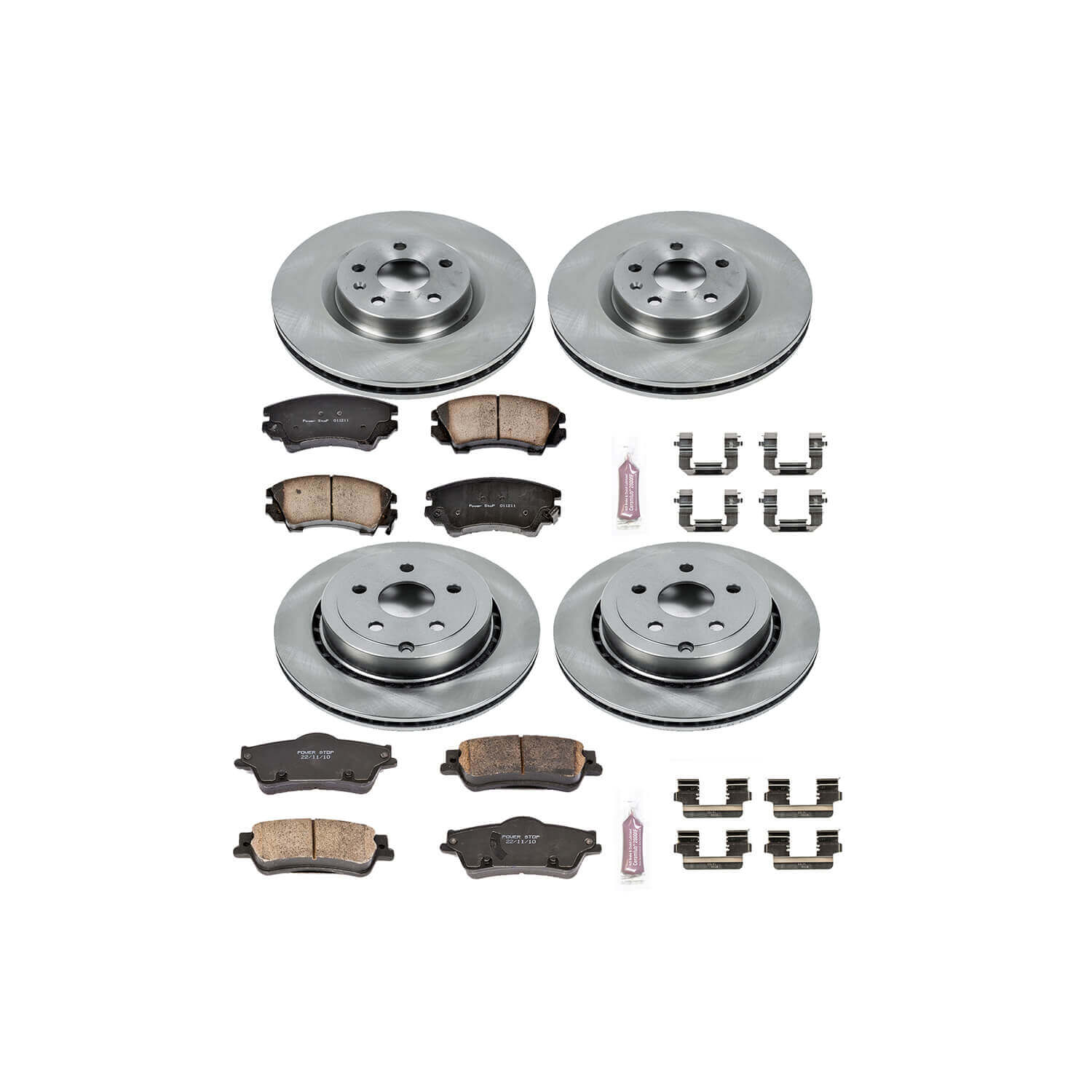 Power Stop KOE5949 Autospecialty - 1-Click Daily Driver Brake Kits (Front And Rear) for 2011-2017 Chevrolet Caprice product image
