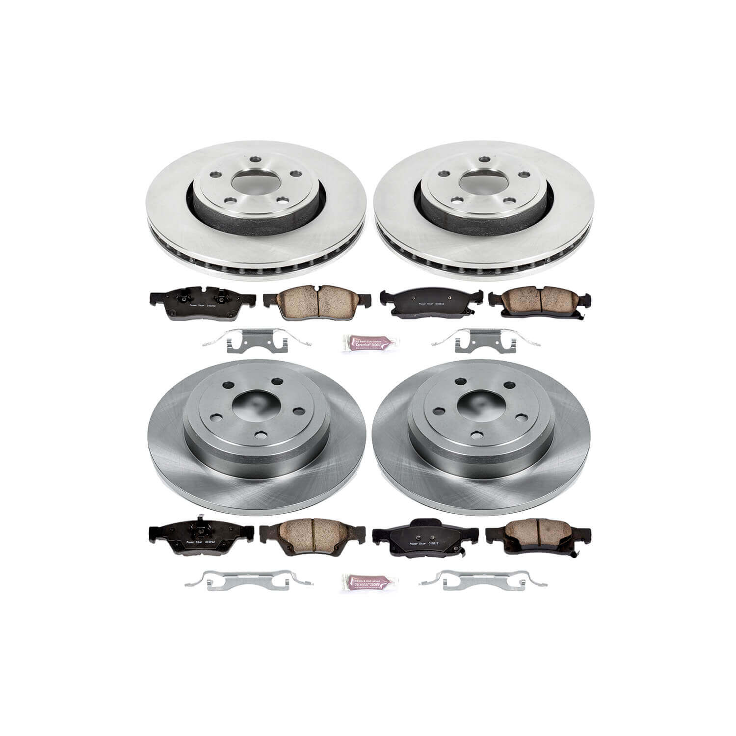 Power Stop KOE5952 Autospecialty - 1-Click Daily Driver Brake Kits (Front And Rear) for 2011-2020 Dodge Durango product image