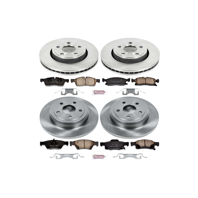 Power Stop KOE5952 Autospecialty - 1-Click Daily Driver Brake Kits (Front And Rear) for 2011-2020 Dodge Durango product image