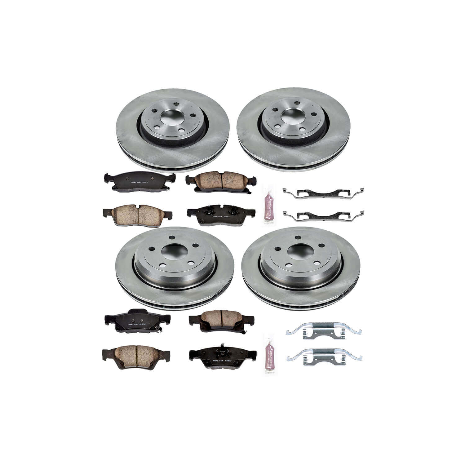 Power Stop KOE5955 Autospecialty - 1-Click Daily Driver Brake Kits (Front And Rear) for 2011-2020 Dodge Durango product image