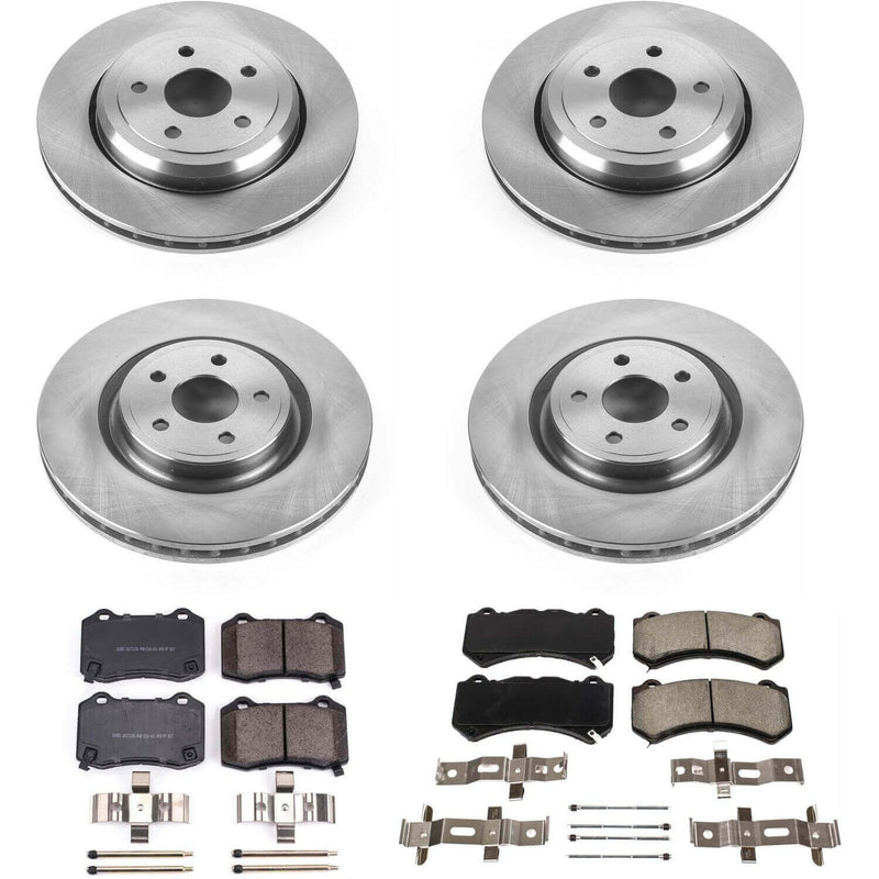 Power Stop KOE5958 Autospecialty - 1-Click Daily Driver Brake Kits (Front And Rear) for 2012-2017 Jeep Grand Cherokee product image