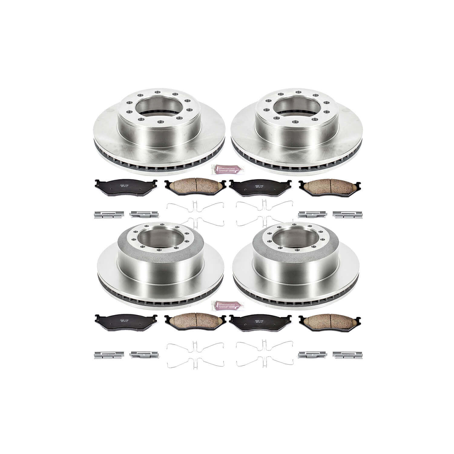 Power Stop KOE5965 Autospecialty - 1-Click Daily Driver Brake Kits (Front And Rear) for 2005-2016 Ford F-450 Super Duty product image