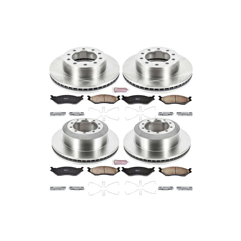 Power Stop KOE5965 Autospecialty - 1-Click Daily Driver Brake Kits (Front And Rear) for 2005-2016 Ford F-450 Super Duty product image