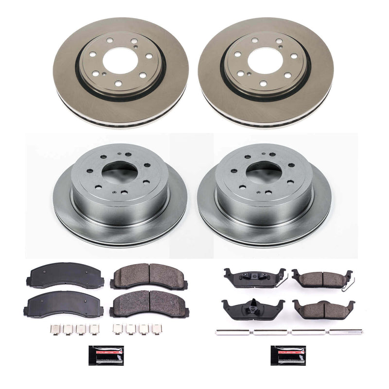 Power Stop KOE5973 Autospecialty 1-Click Daily Driver Front And Rear Pad And Rotor Kit for 2010-2011 Ford F-150 product image