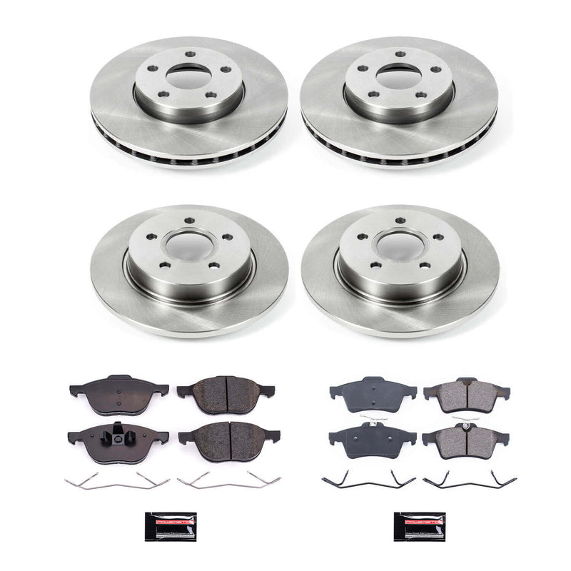 Power Stop KOE5977 Autospecialty - 1-Click Daily Driver Brake Kits (Front And Rear) for 2012-2018 Ford Focus product image