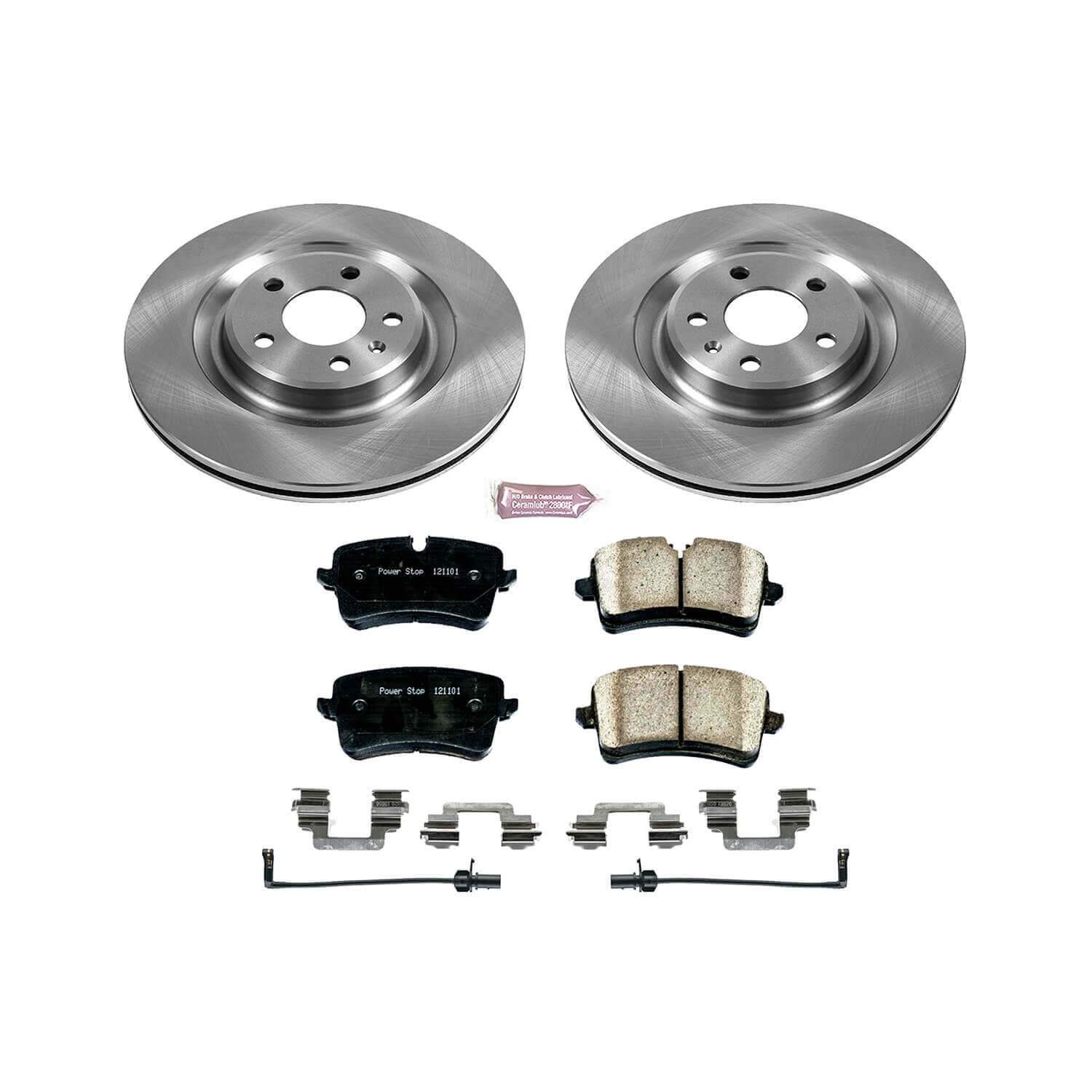 Power Stop KOE6001 Autospecialty 1-Click Daily Driver Plain Rotor Rear Brake Kit for 2012-2021 Audi A7 Quattro product image