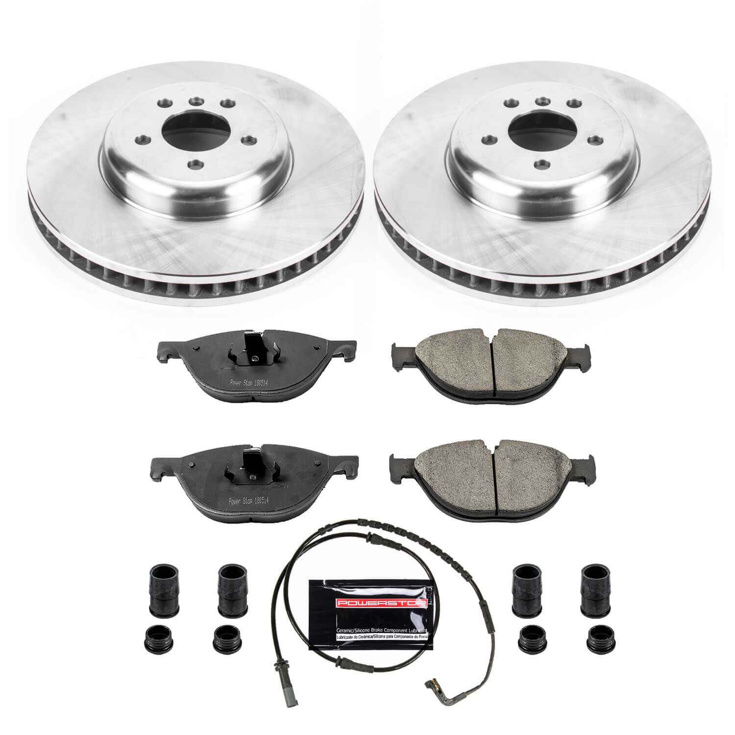 Power Stop KOE6012 Autospecialty 1-Click Daily Driver Plain Rotor Front Brake Kit for 2009 BMW 750I product image