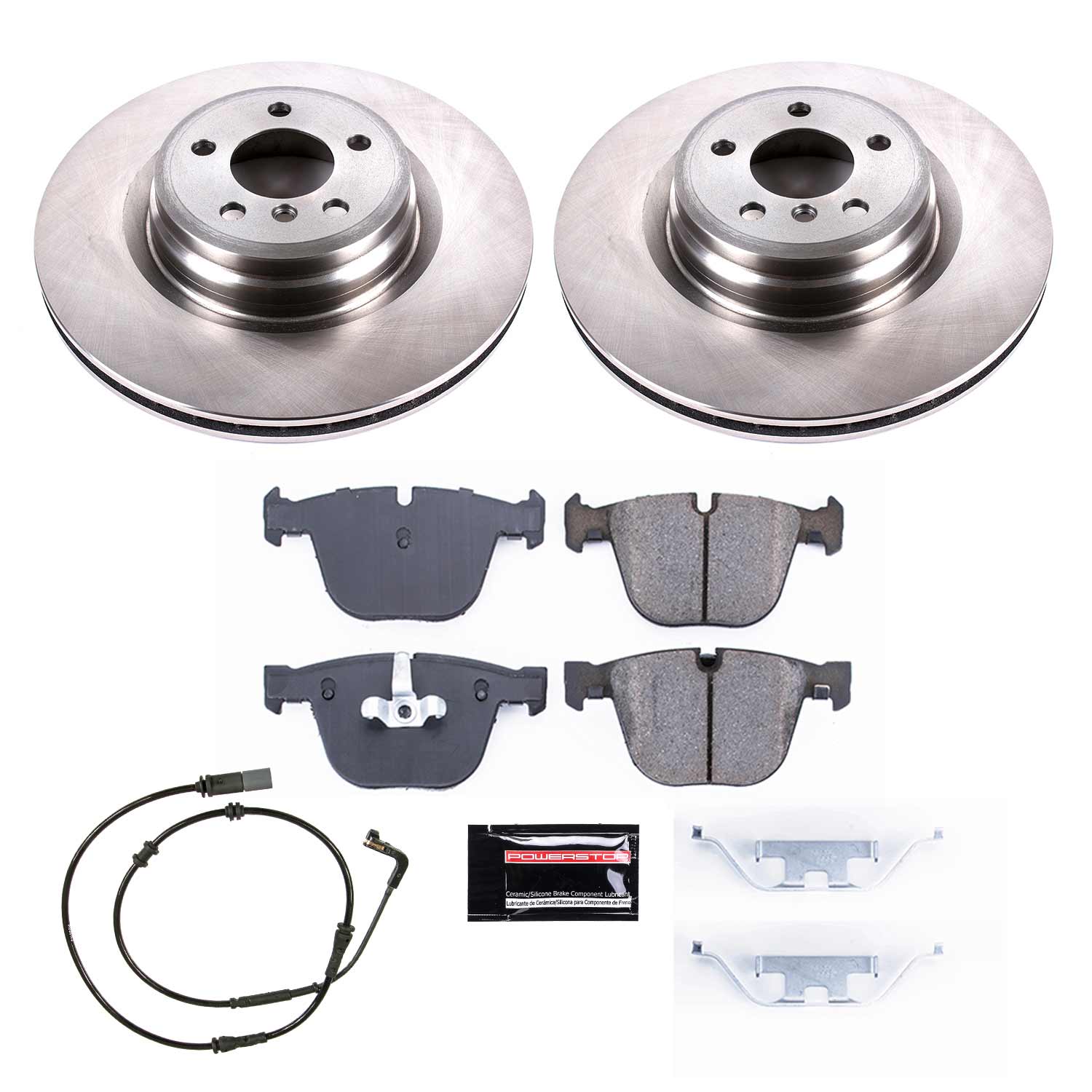 Power Stop KOE6014 Autospecialty 1-Click Daily Driver Plain Rotor Rear Brake Kit for 2009 BMW 750I product image