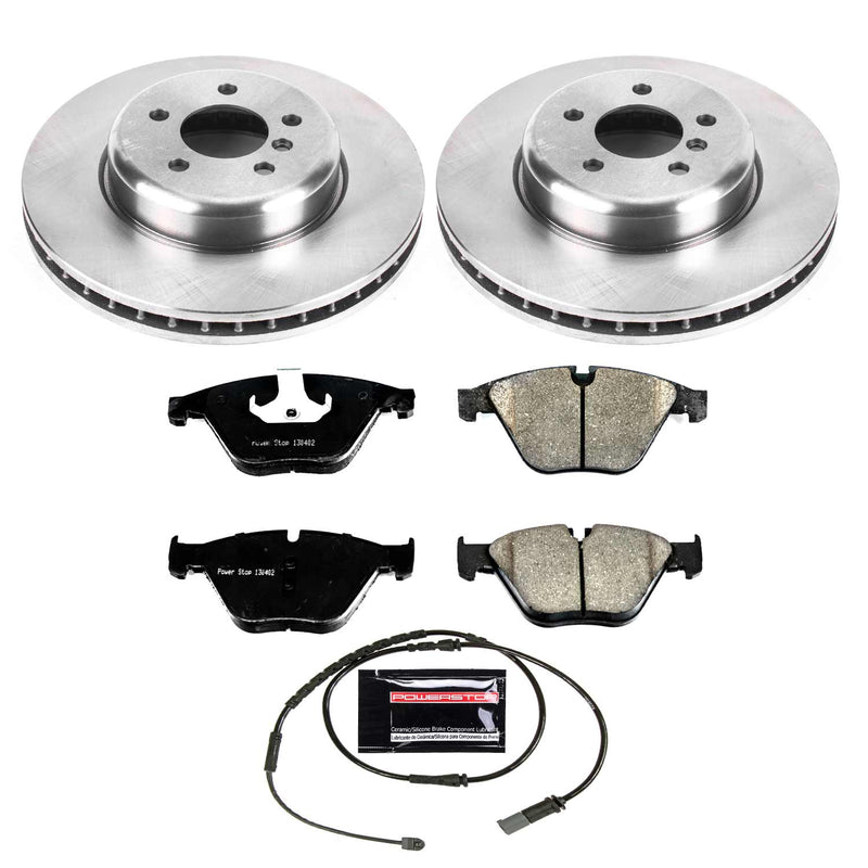 Power Stop KOE6020 Autospecialty 1-Click Daily Driver Plain Rotor Front Brake Kit for 2011-2019 BMW 535D product image
