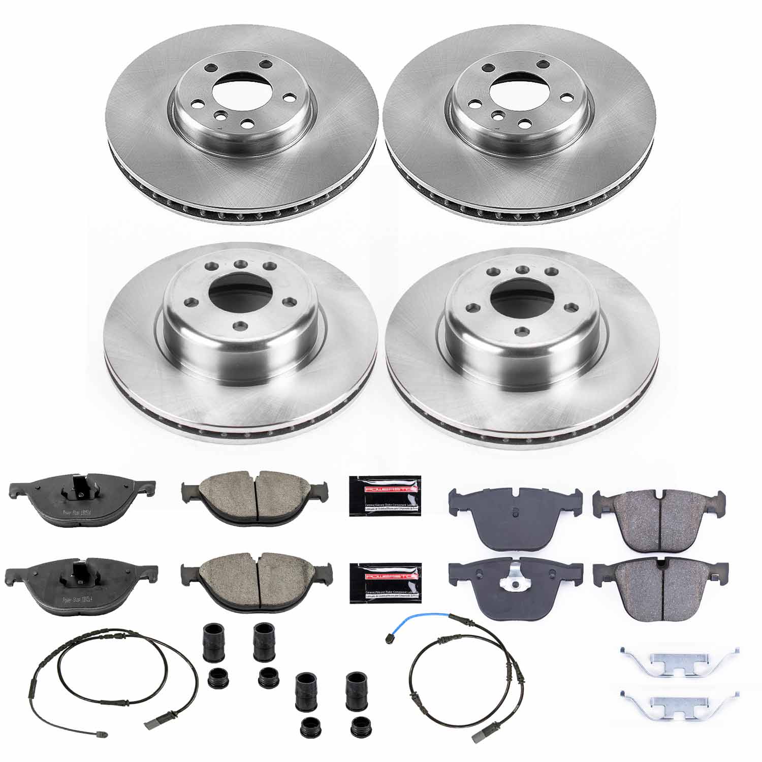 Power Stop KOE6027 Autospecialty 1-Click Daily Driver Front And Rear Brake Kit for 2010-2017 BMW 535I GT product image