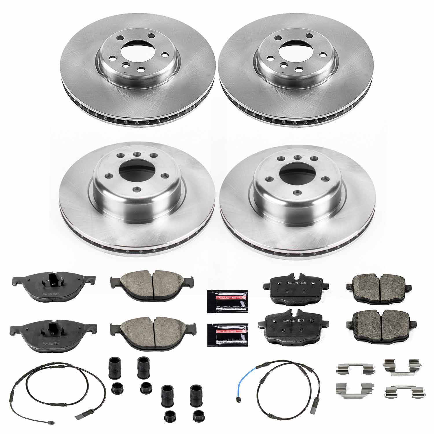 Power Stop KOE6029 Autospecialty 1-Click Daily Driver Front And Rear Brake Kit for 2011-2019 BMW 550I product image