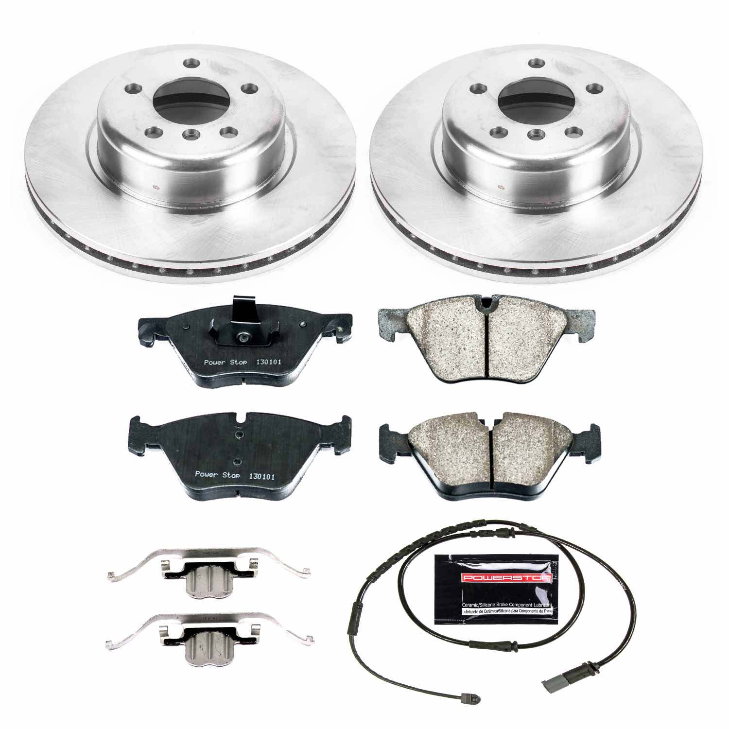 Power Stop KOE6032 Autospecialty 1-Click Daily Driver Plain Rotor Front Brake Kit for 2011-2016 BMW 528I product image