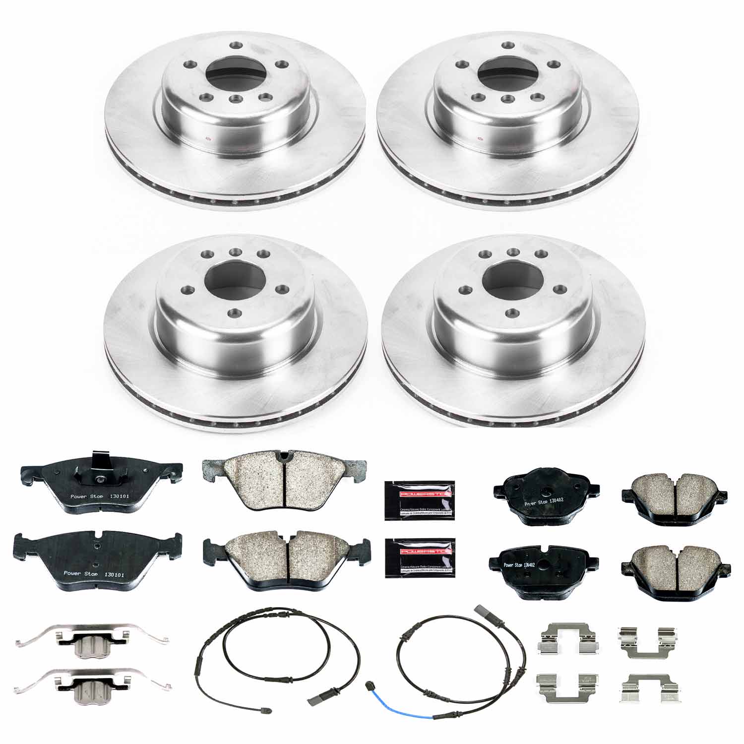 Power Stop KOE6033 Autospecialty 1-Click Daily Driver Front And Rear Brake Kit for 2011-2016 BMW 528I product image