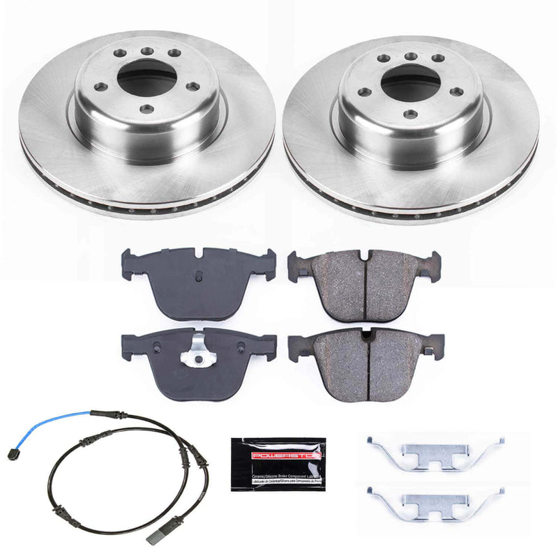 Power Stop KOE6035 Autospecialty 1-Click Daily Driver Plain Rotor Rear Brake Kit for 2010-2017 BMW 535I GT product image