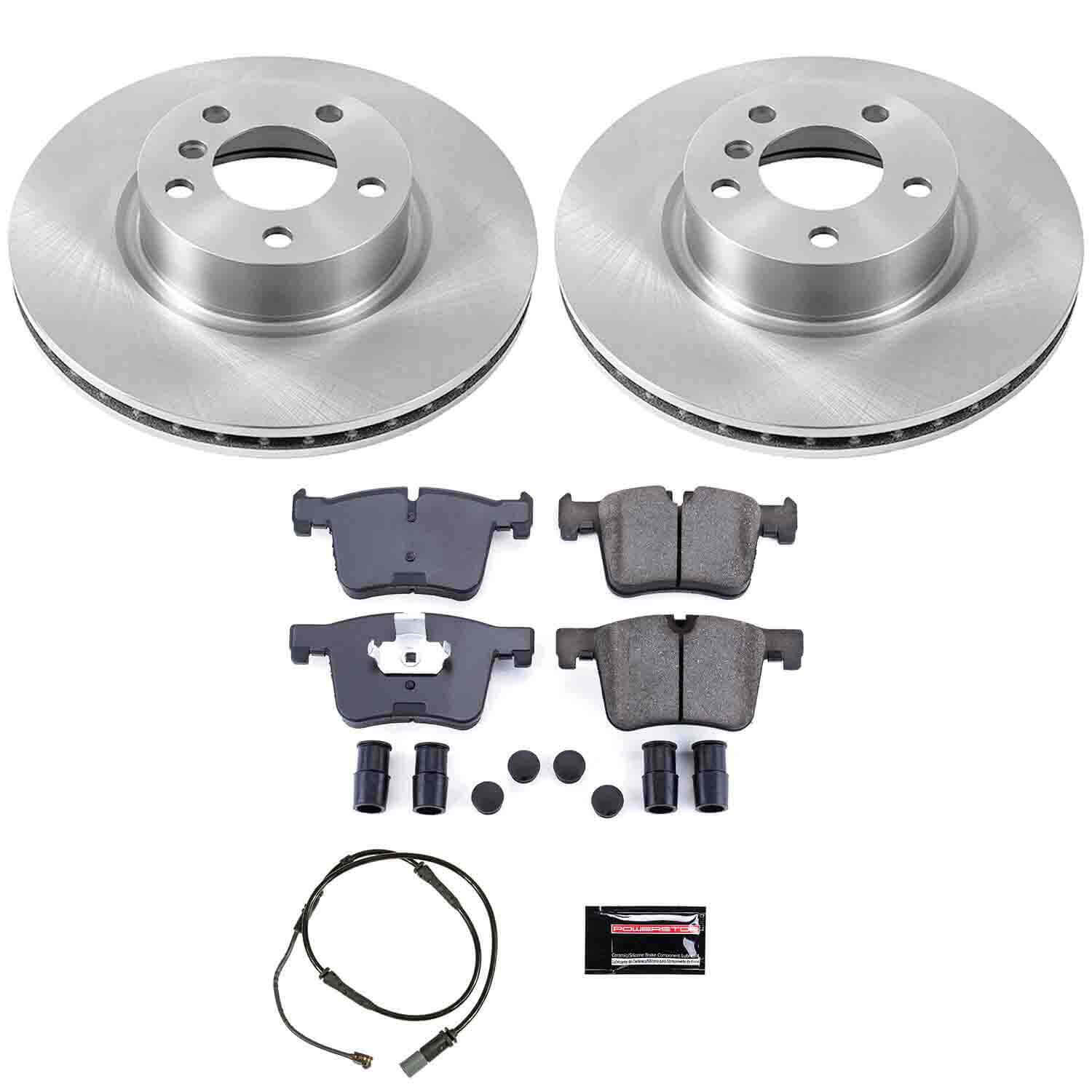 Power Stop KOE6038 Autospecialty 1-Click Daily Driver Plain Rotor Front Brake Kit for 2011-2018 BMW X3 product image