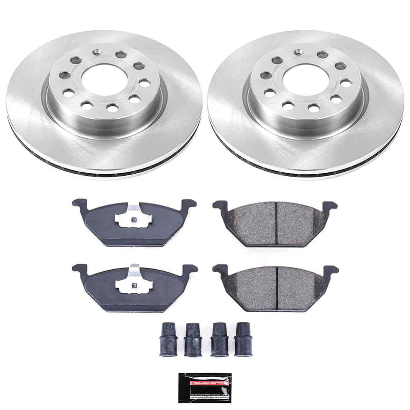 Power Stop KOE6041 Autospecialty 1-Click Daily Driver Plain Rotor Front Brake Kit for 2011-2015 Volkswagen Jetta product image